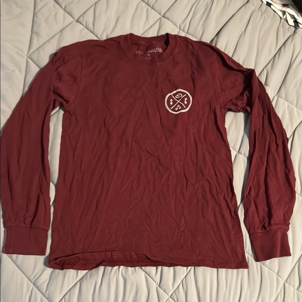 Women's Burgundy Long Sleeve Tee